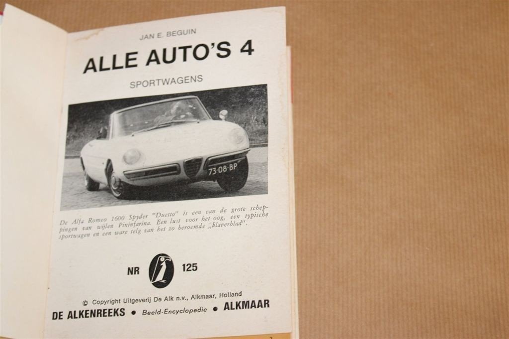 Alle Auto\'s 4 Sportwagens — Alkenreeks, Ophalen of Verzenden, Gelezen, Algemeen