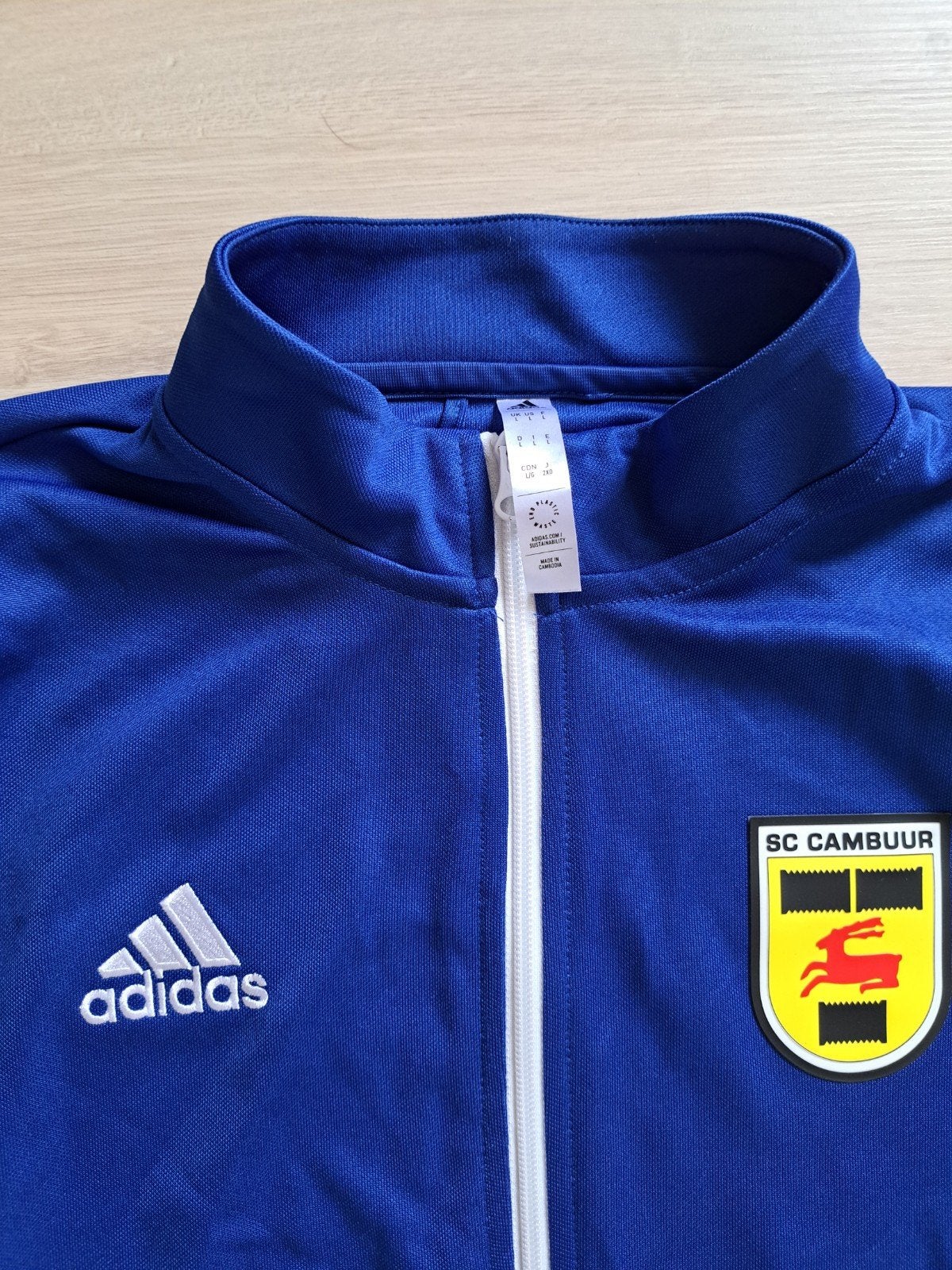 Adidas SC Cambuur trainingsjack - Maat L, Maat 52/54 (L), Blauw, Ophalen of Verzenden, Zo goed als nieuw