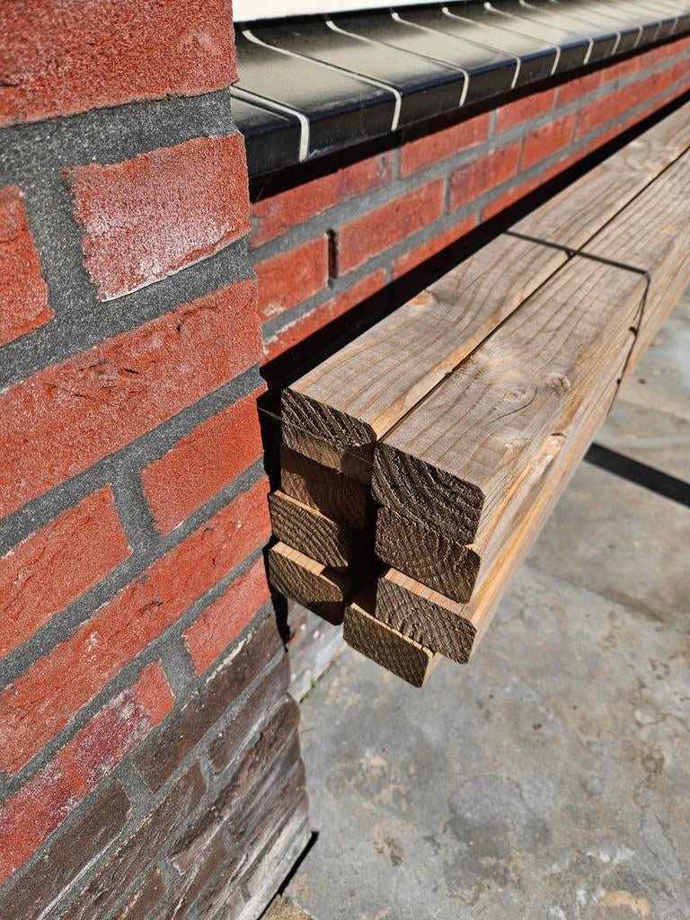 Douglas houten balken 8 stuks, Doe-het-zelf en Verbouw, Hout en Planken, Ophalen, Nieuw, Balk, Overige houtsoorten