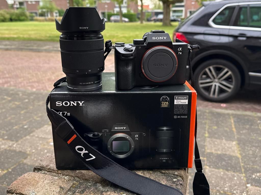 Sony Alpha A7 III met Sony FE 28-70mm lens en Sony E 70-350m, Ophalen, Spiegelreflex, Zo goed als nieuw, Sony