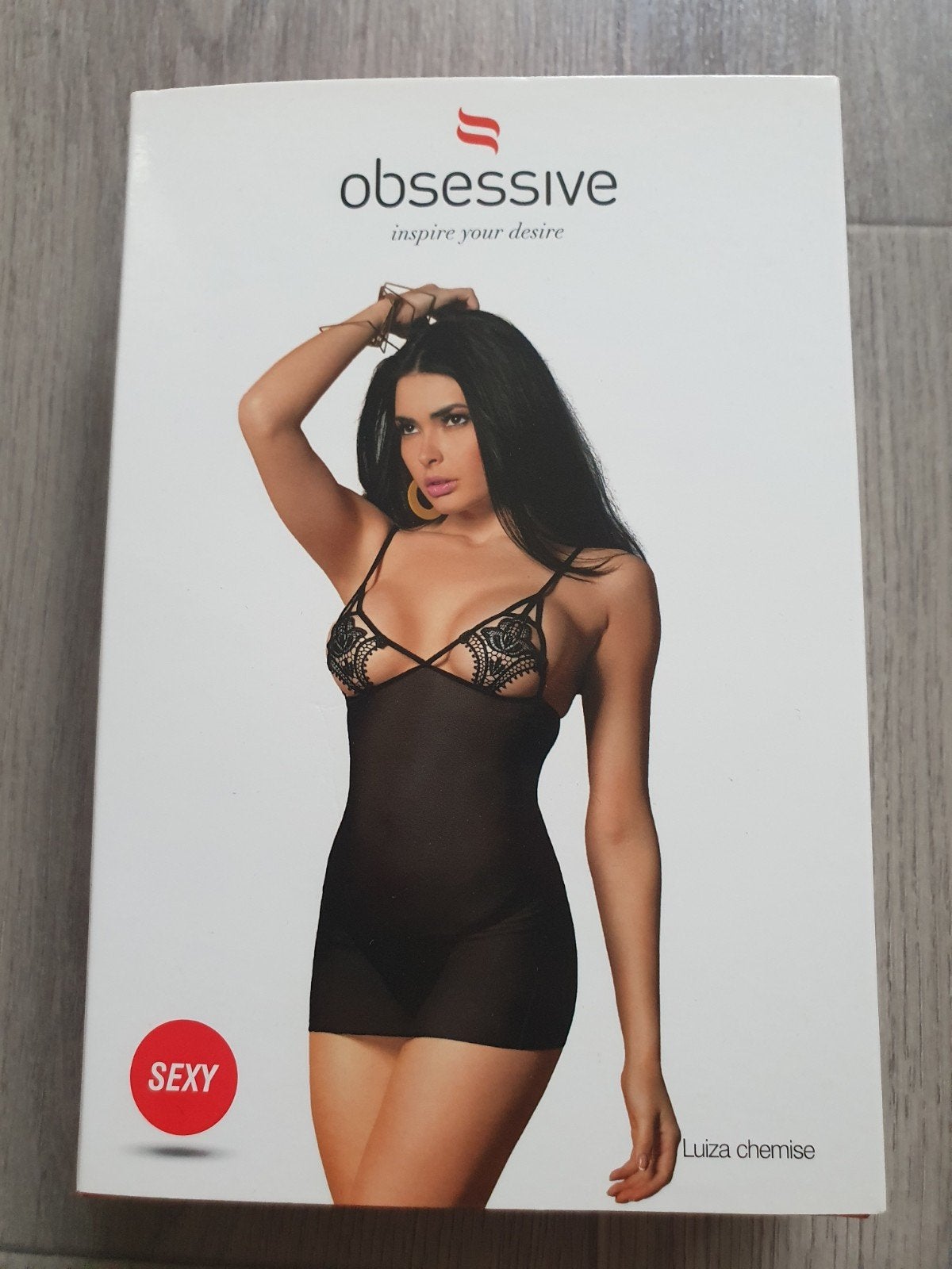 Sexy chemise setje van Obsessive Maat L/XL, Verzenden, Zwart