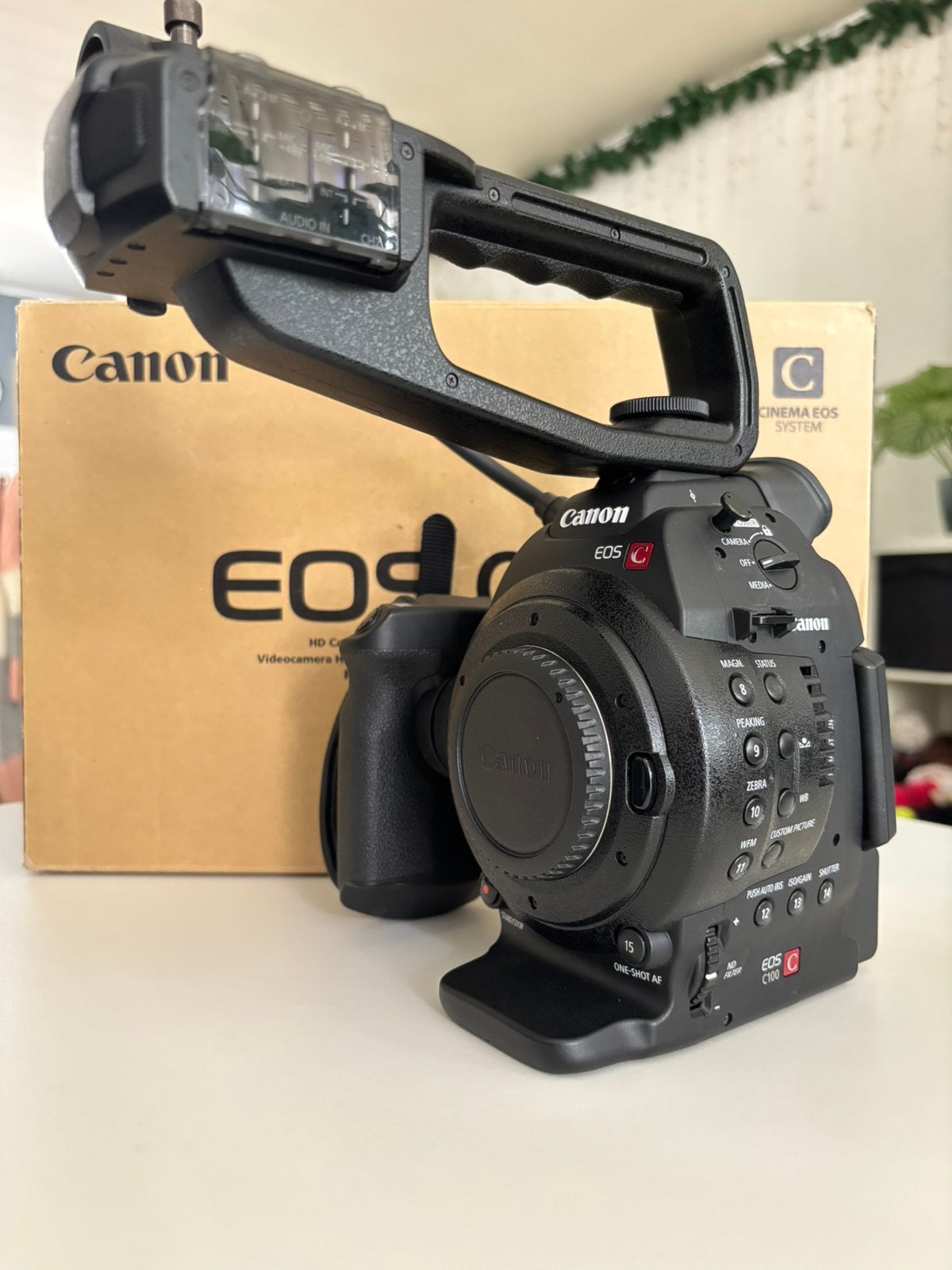 Canon C100 in nieuwstaat inclusief 3 x accu + gratis statief, Ophalen, Full HD, Canon, Zo goed als nieuw