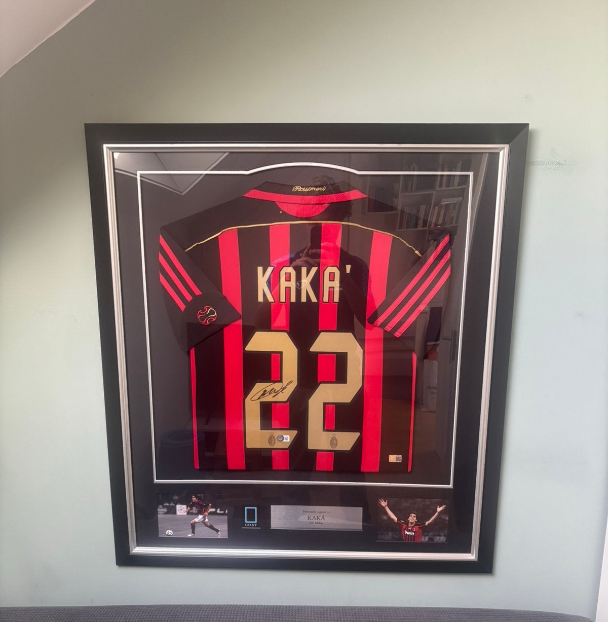 Gesigneerd Kaká AC Milan thuisshirt 2006/2007 – ingelijst, Verzamelen, Ophalen, Zo goed als nieuw, Buitenlandse clubs, Shirt