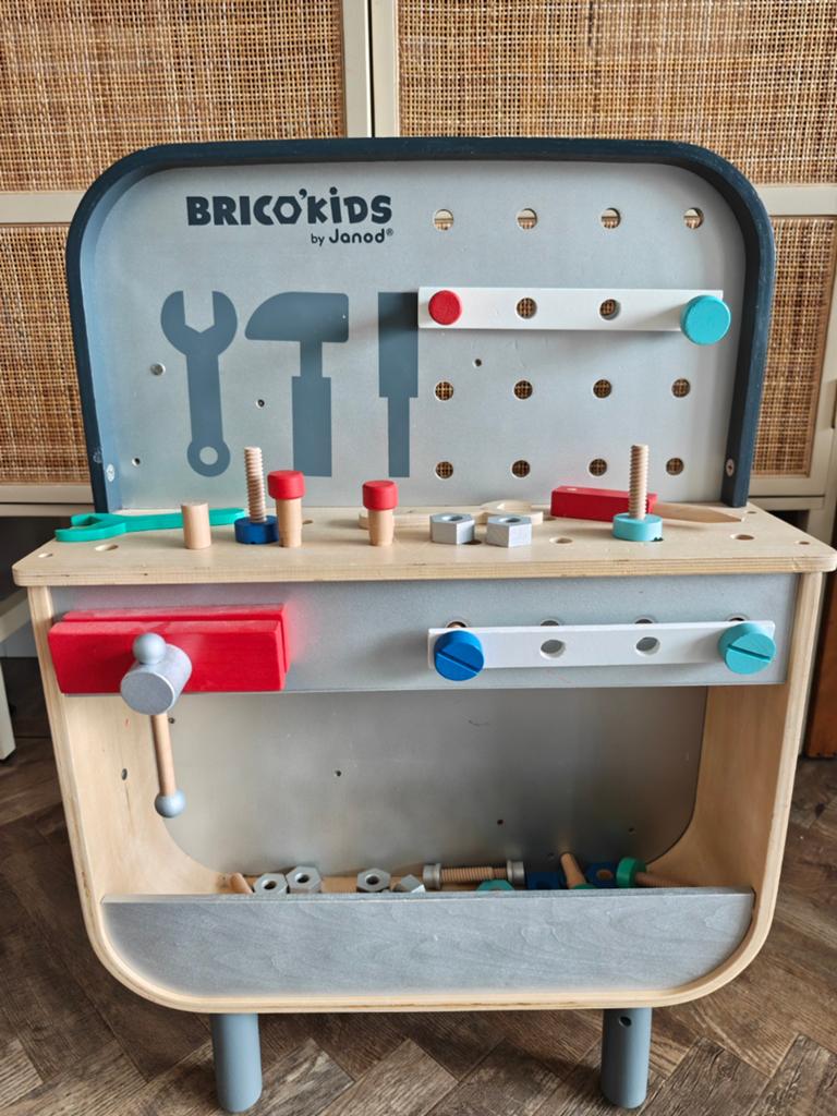 Janod Brico Kids Werkbank - 3-in-1 Speelplezier, Kinderen en Baby's, Speelgoed | Houten speelgoed, Ophalen