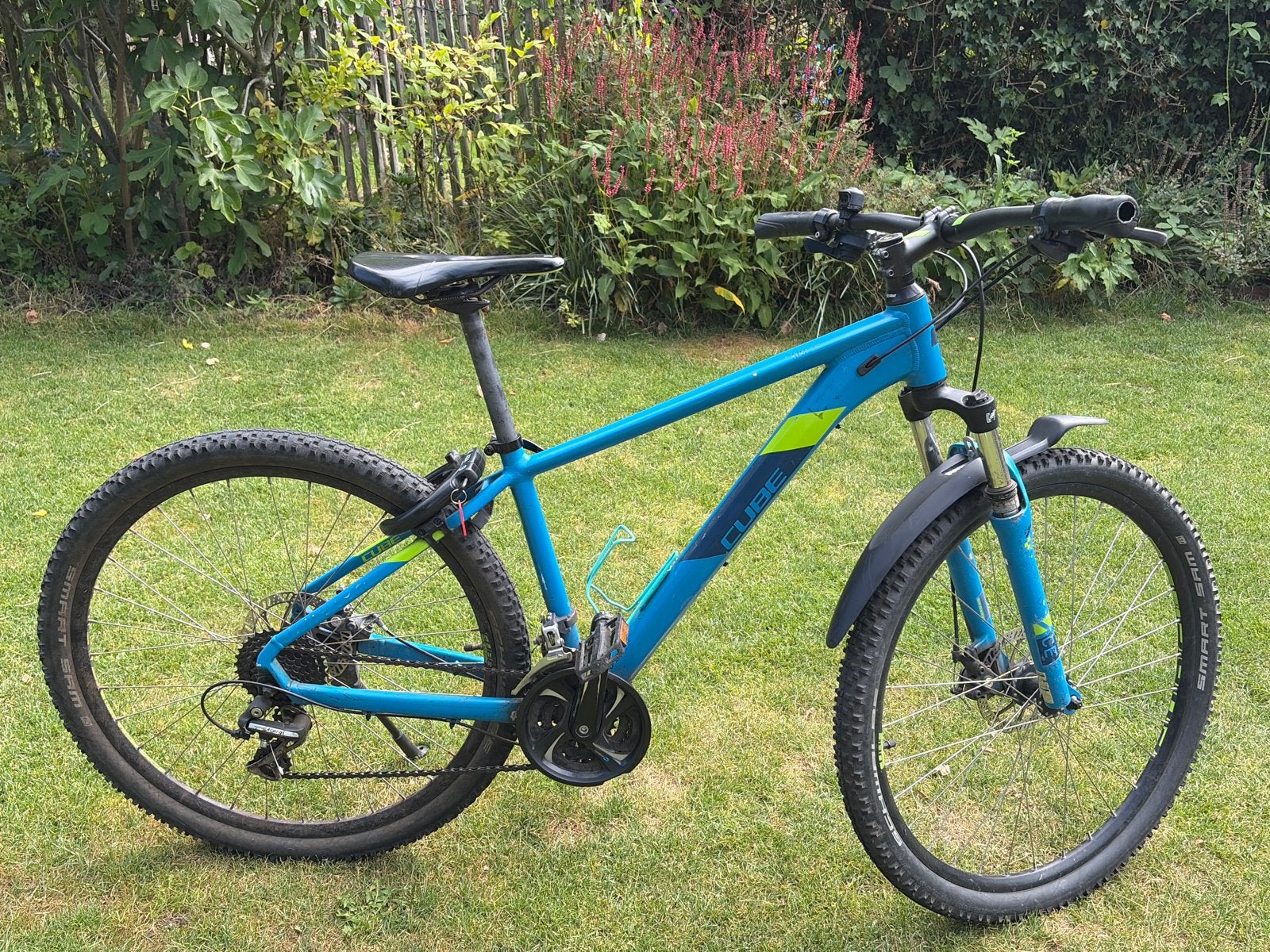 Cube mountainbike, blauw/groen, zo goed als nieuw, Fietsen en Brommers, Fietsen | Mountainbikes en ATB, Hardtail, Heren, Zo goed als nieuw