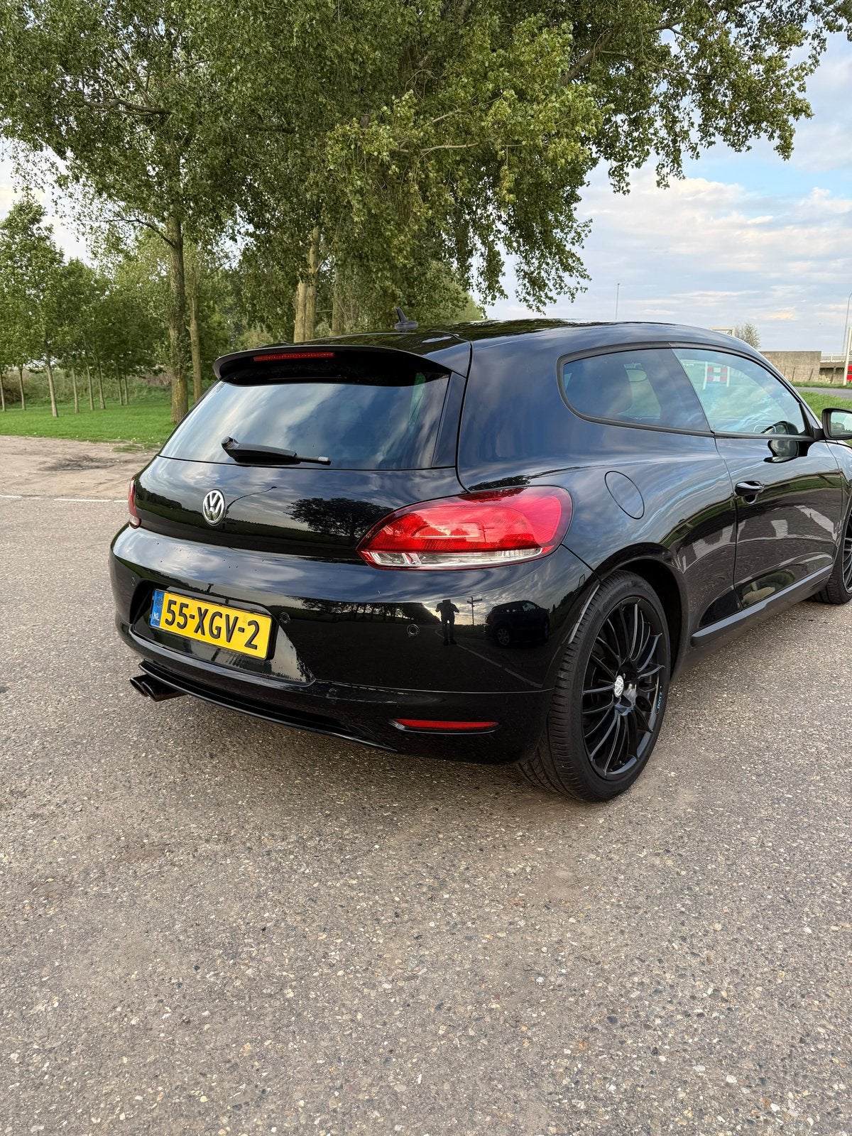 Volkswagen Scirocco 1.4 TSI 90KW 2009 Zwart, Auto's, Voorwielaandrijving, Euro 5, Stof, Zwart