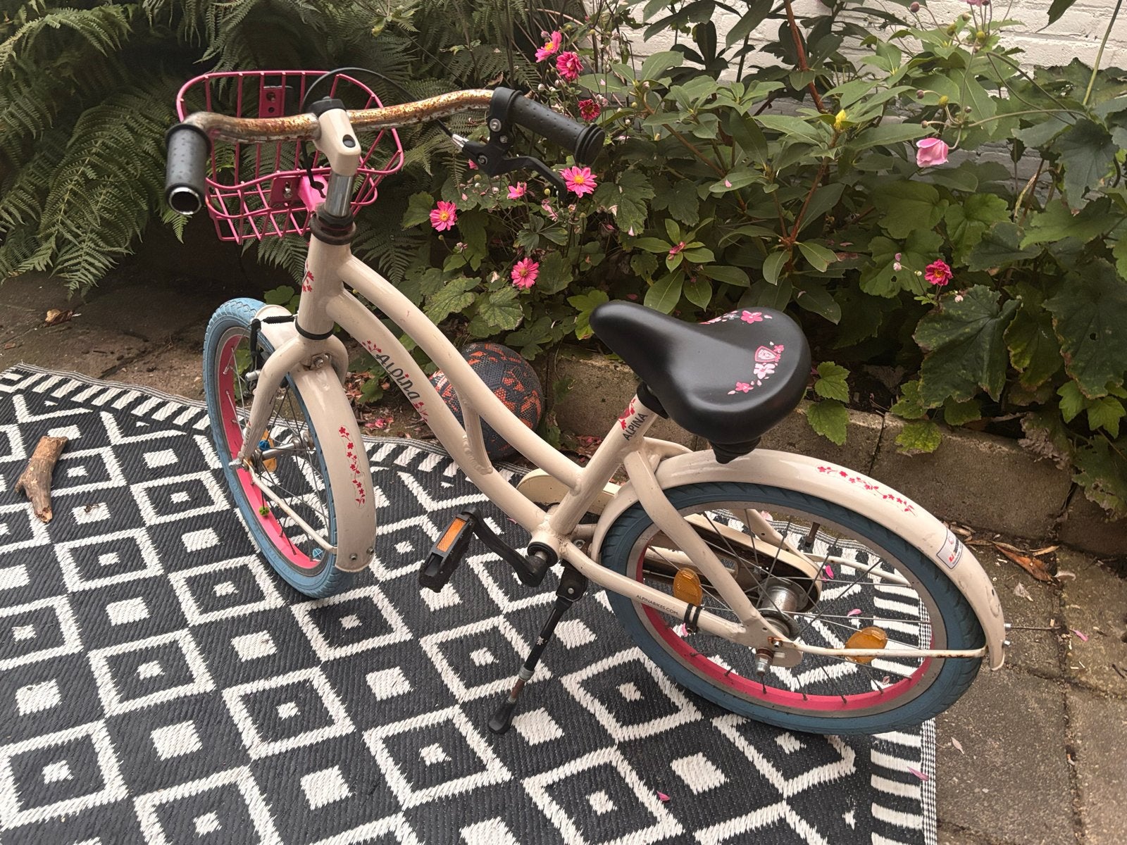 Alpina Meisjesfiets 16 inch voor 4-5 jaar, Fietsen en Brommers, Ophalen, Gebruikt, Terugtraprem, 16 inch