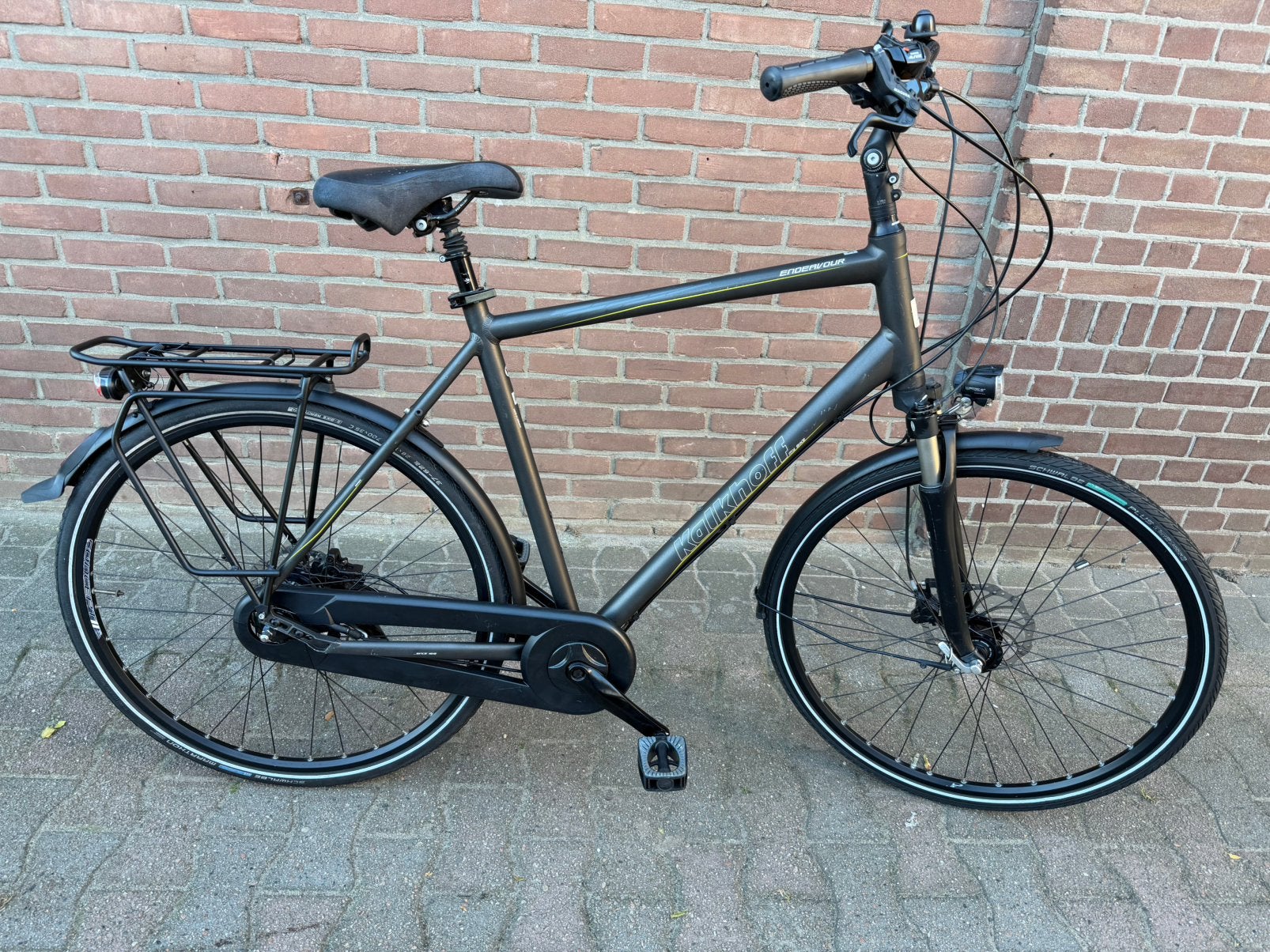 Te koop nette kalkhoff endeavour herenfiets fiets alfine, Gebruikt, Versnellingen, 61 tot 65 cm, Schijfrem