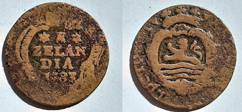 Zeeland duit 1783, Postzegels en Munten, Munten | Nederland, Verzenden, Vóór koninkrijk, Overige waardes