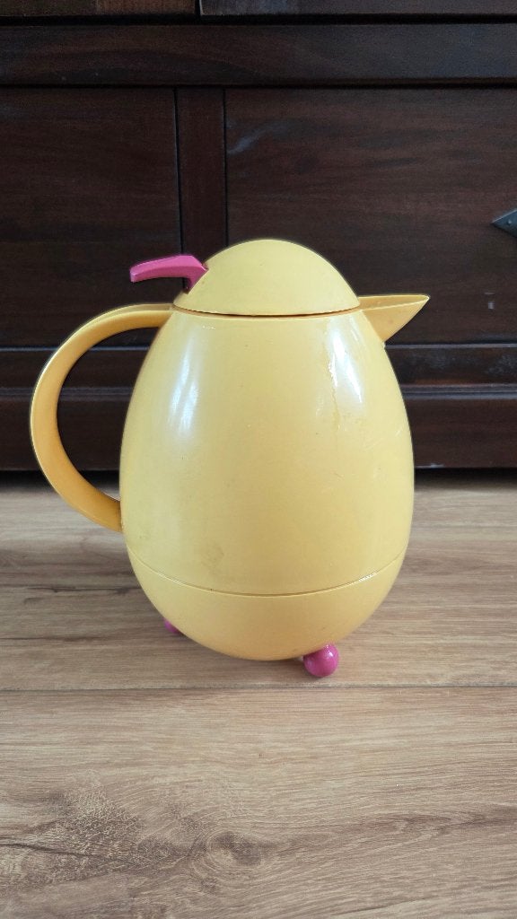 Leifheit Columbus Bird gele en roze geïsoleerde koffiekan, Huis en Inrichting, Keuken | Keukenbenodigdheden, Ophalen of Verzenden
