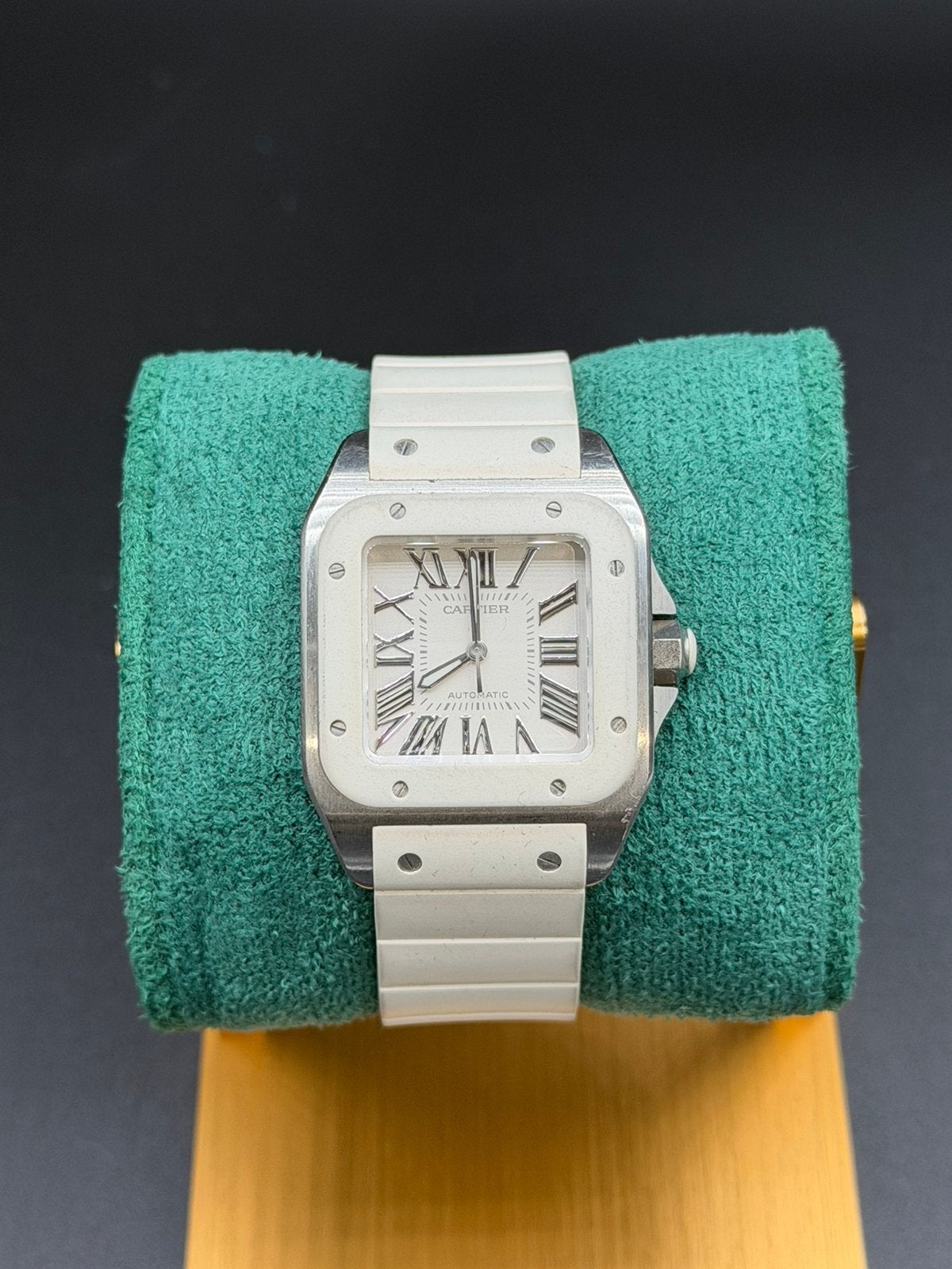 Cartier Santos 2878 32 Medium White (BoxOnly), Ophalen of Verzenden, Zo goed als nieuw, Staal, Rolex