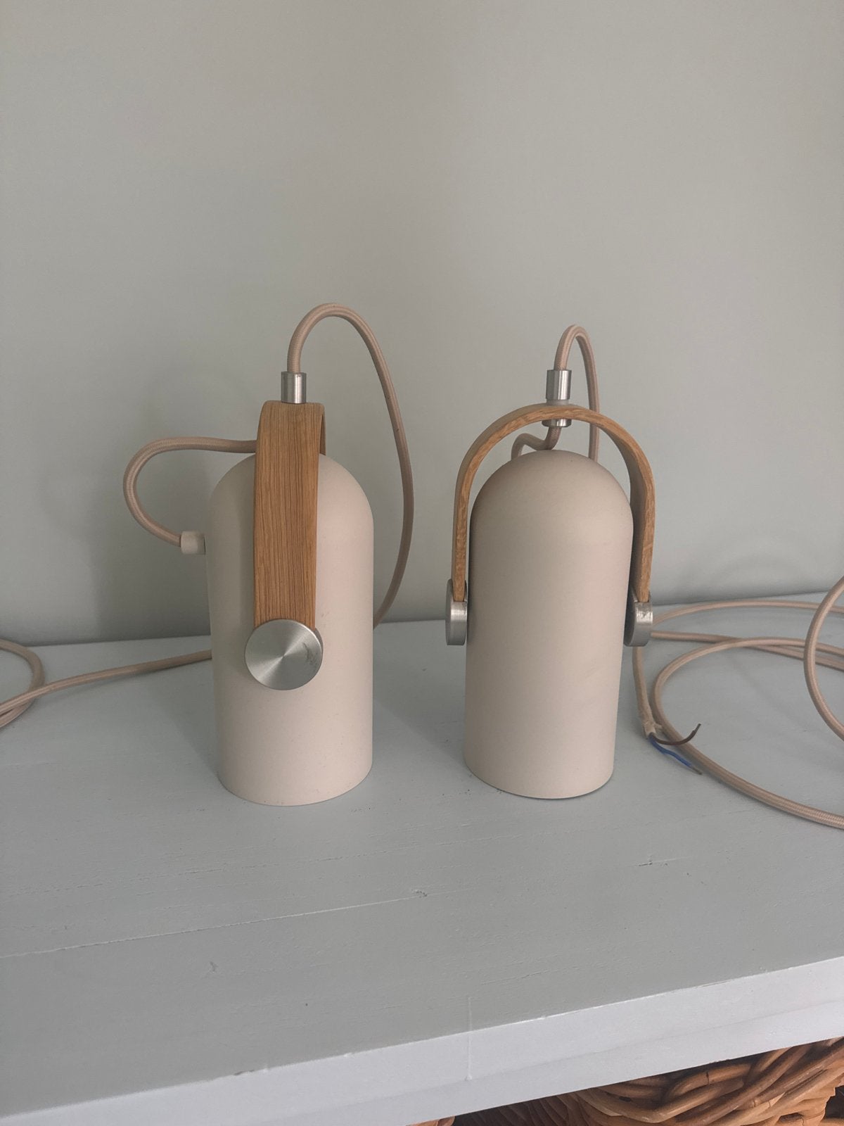 Twee Le Klint hanglampen, Deens design, Ophalen of Verzenden, Gebruikt, Hout