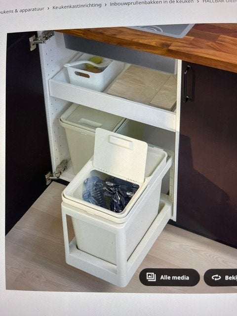 Ikea hallbar afvalsysteem, Ophalen, Kunststof, Nieuw, Minder dan 10 liter