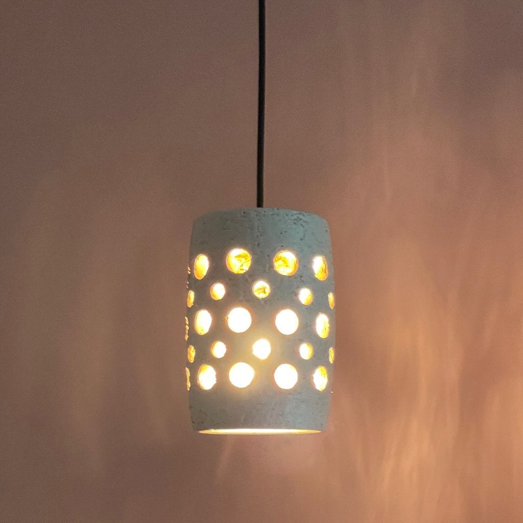 vintage keramiek LAMP brutalist Deens Mid Century design 70s, Glas, Gebruikt, -, -