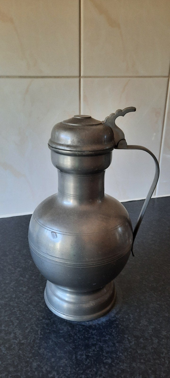 Antieke tinnen kan met deksel, Antiek en Kunst, Antiek | Tin, Ophalen
