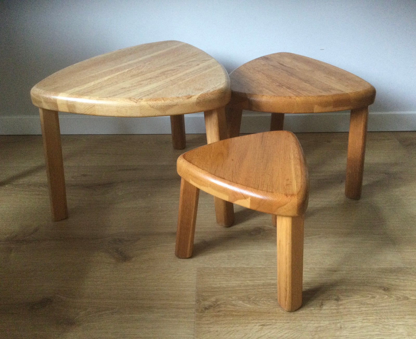 Vintage mimiset, nestling bijzettafels brutalist jaren 70, Ophalen, Minder dan 45 cm, Minder dan 55 cm, Overige vormen