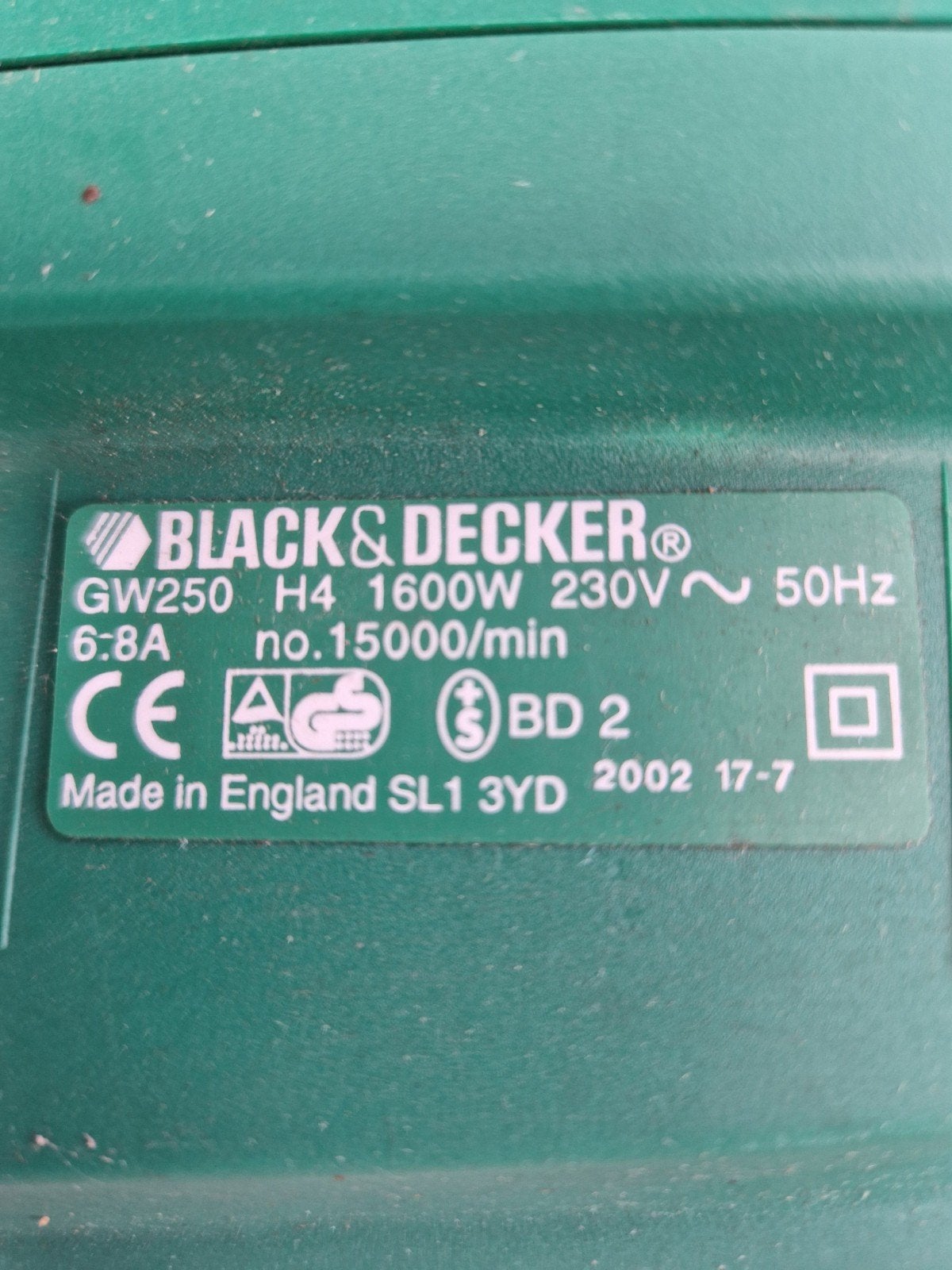 Black&Decker Bladblazer/Zuiger GW250 H4 1600W, Ophalen, Gebruikt, Met opvangzak, Handgedragen