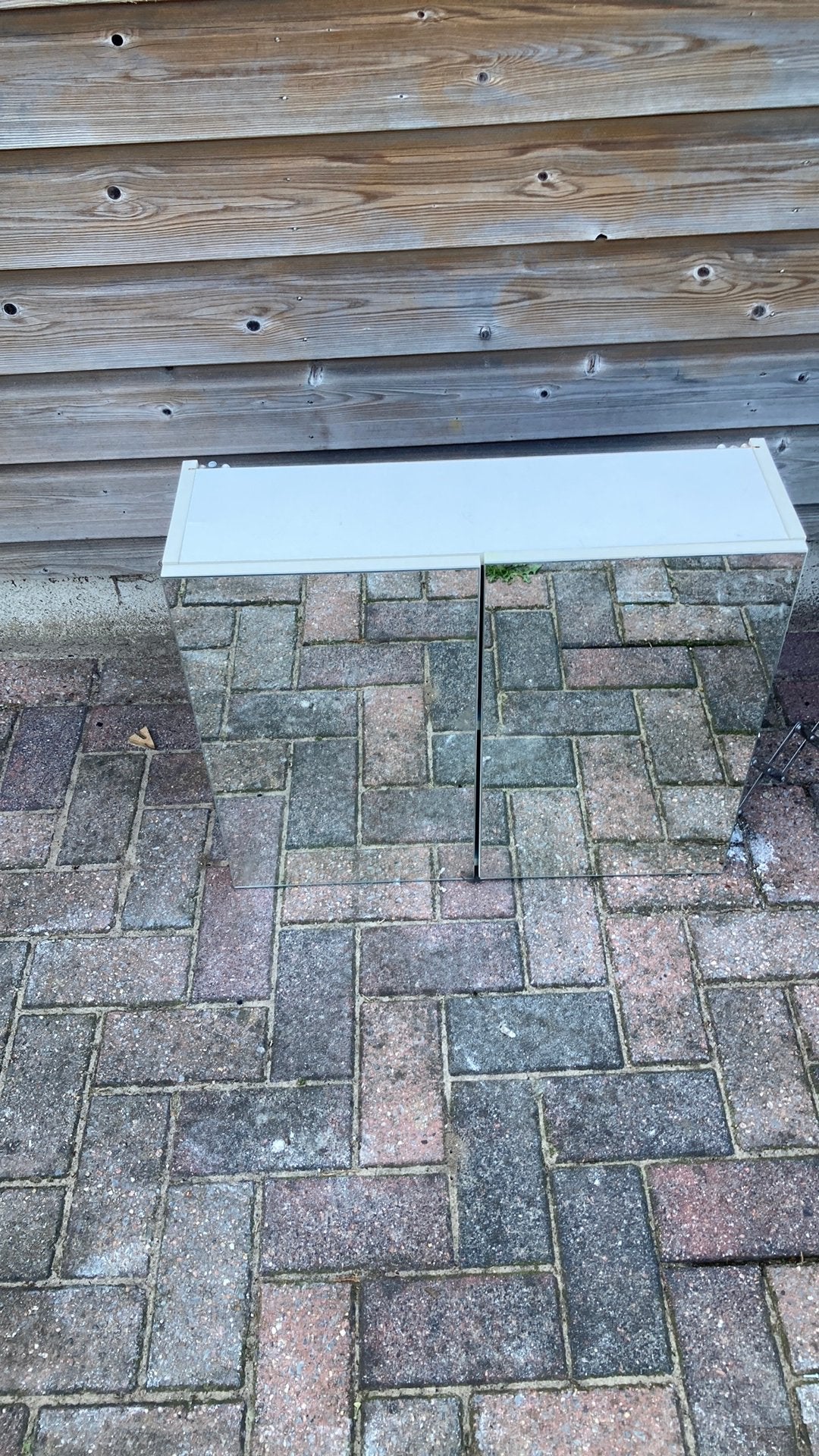Spiegelkastje, Tuin en Terras, Tuintafels, Ophalen, Gebruikt, Vierkant, Overige materialen