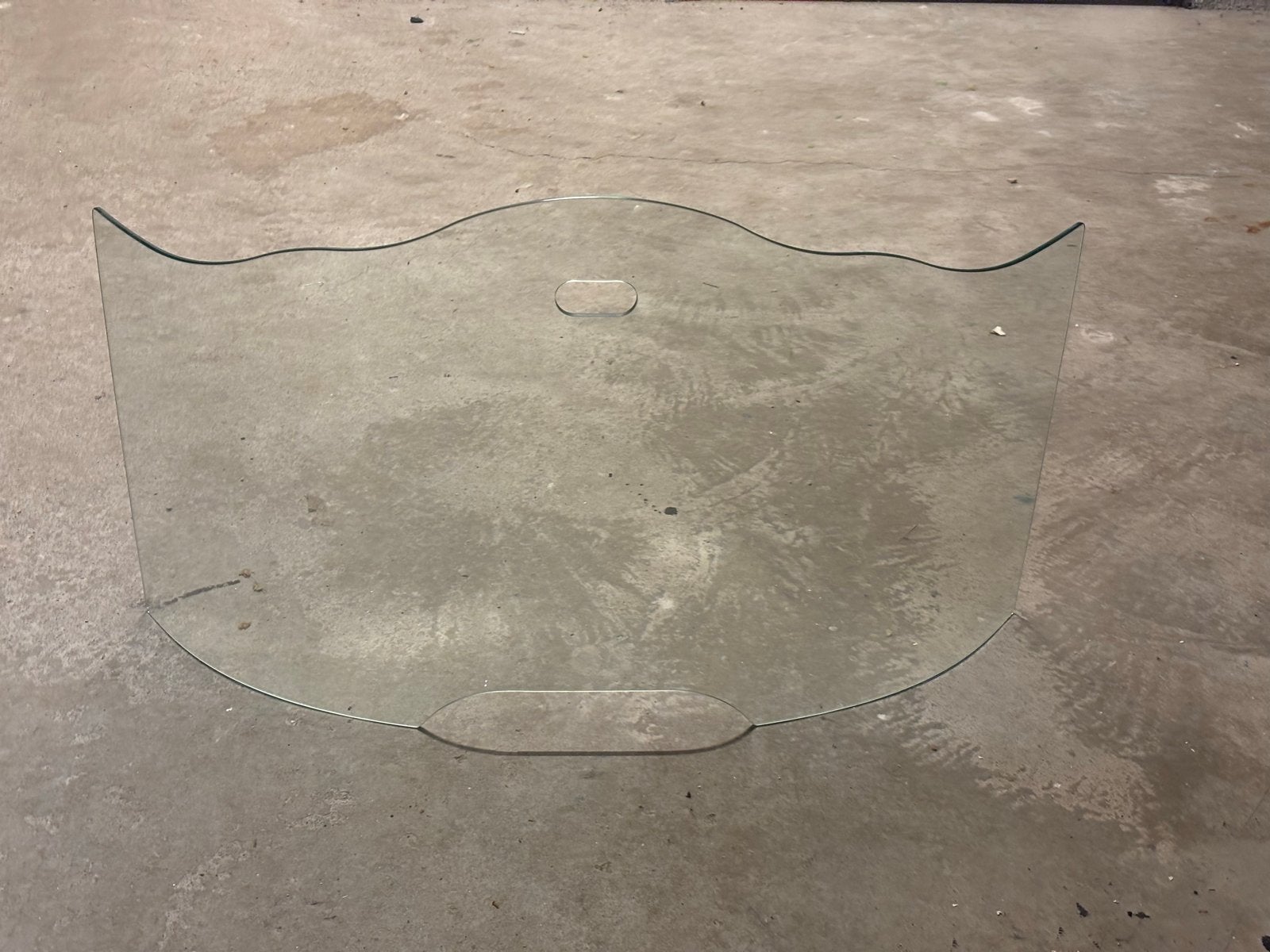 Haardscherm van gehard glas - 95x60 cm, Ophalen, Zo goed als nieuw, Inbouwhaard, Houthaard