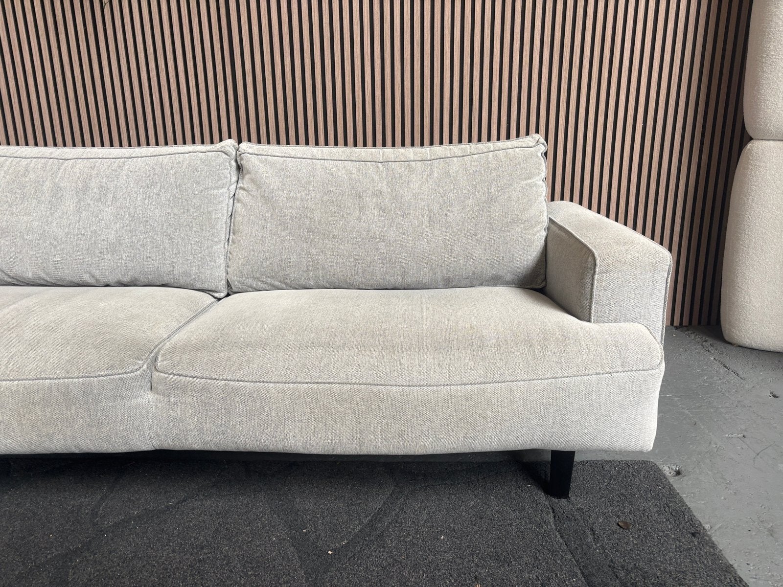 GRATIS LEVERING Montel Hoekbank Grijs 300x210 GEREINIGD, Hoekbank, 300 cm of meer, Ophalen of Verzenden, Zo goed als nieuw