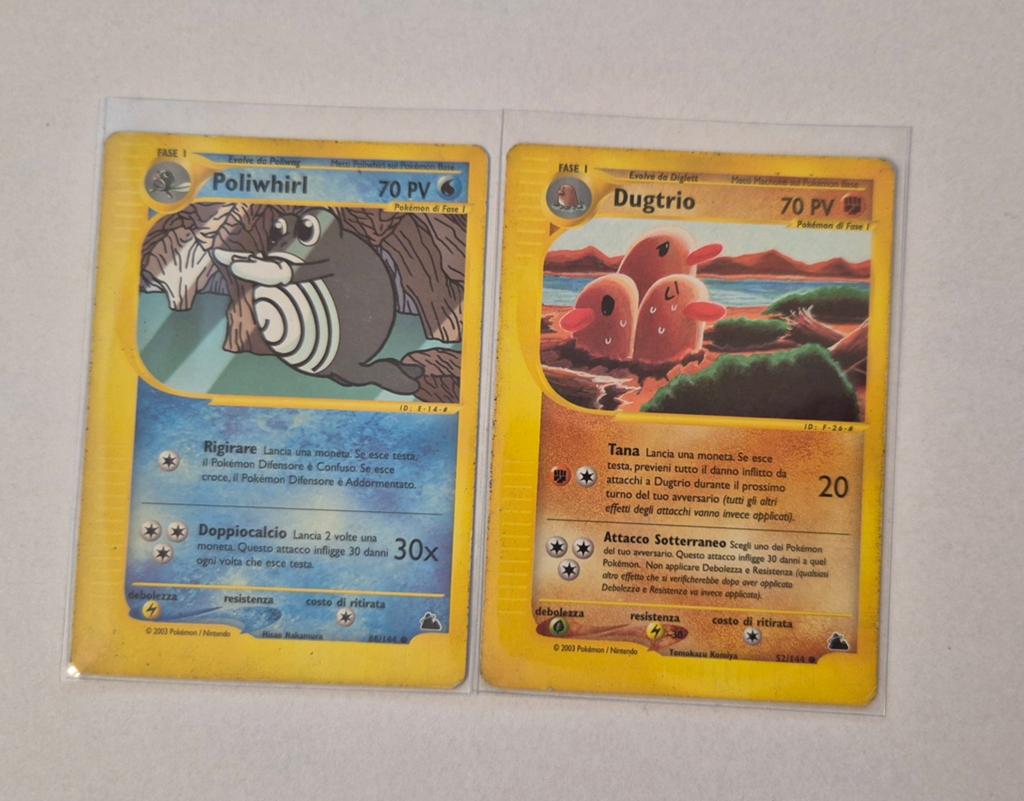 Oude pokémon kaarten, Dugtrio & Poliwhirl, Ophalen of Verzenden, Meerdere kaarten