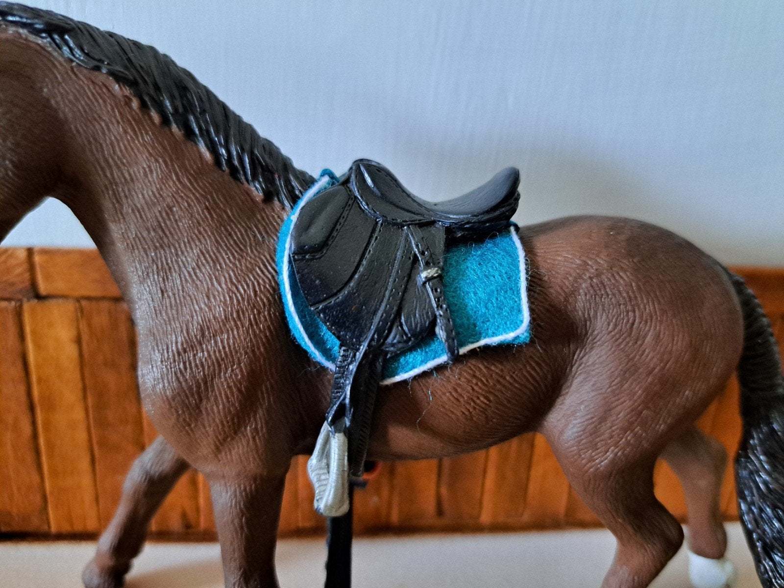 schleich zadel dekje turquoise, Ophalen of Verzenden