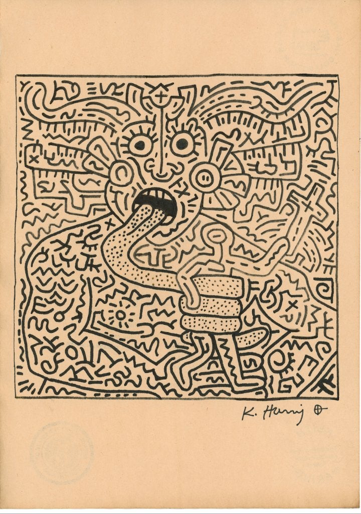 Keith Haring Artwork, Antiek en Kunst, Kunst | Schilderijen | Modern, Ophalen of Verzenden