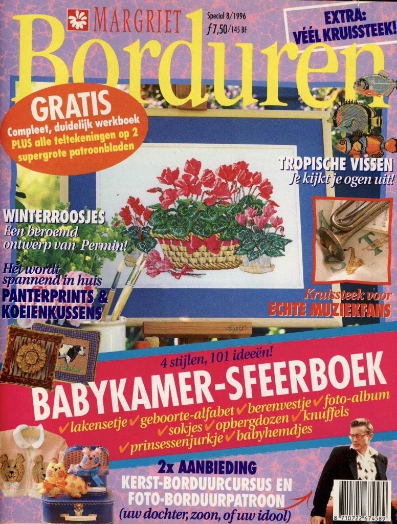 Margriet Special - Borduren nr. 8/1996, Boeken, Gelezen, Ophalen of Verzenden, Margriet Borduren, Borduren en Naaien