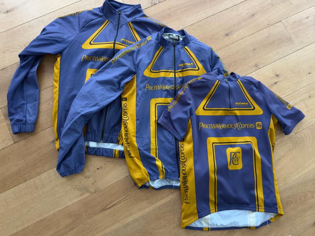 Ultima PricewaterhouseCoopers Wielershirt Maat 6, Fietsen en Brommers, Fietsaccessoires | Fietskleding, Heren, Overige maten, Ophalen of Verzenden