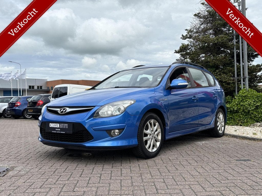Hyundai i30 CW 1.6i i-Motion, Bleu, Airco, Cruise, 1e eig!, Voorwielaandrijving, Stof, 4 cilinders, Blauw