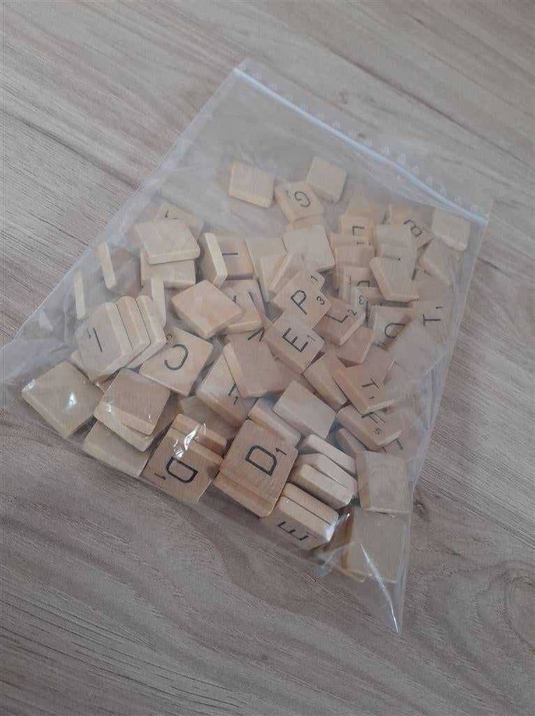 Scrabble houten letters mix - s3721, Verzenden, Zo goed als nieuw