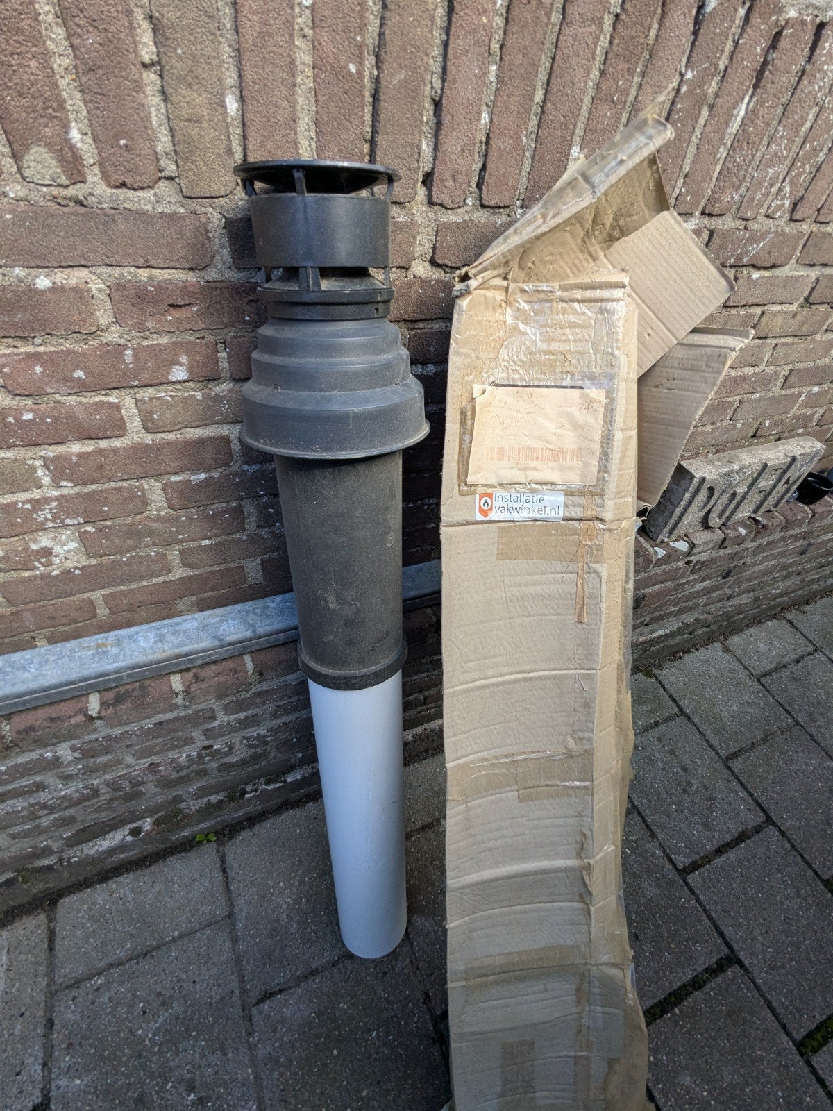 Dakdoorvoer Vaillant CV-ketel . rond 80/125  lengte 120, 30 tot 80 cm, Overige typen, Nieuw, Minder dan 60 cm