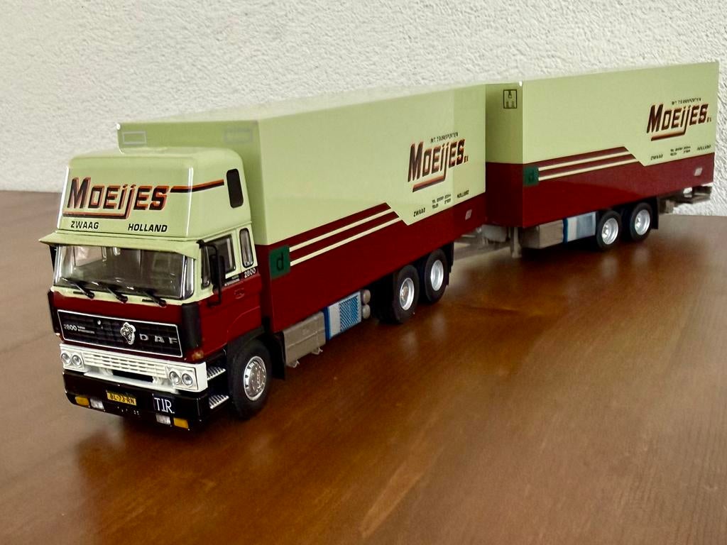 Tekno: MOEIJES Transport DAF 2800 in originele Tekno doos, Ophalen of Verzenden, Zo goed als nieuw, Bus of Vrachtwagen, Tekno