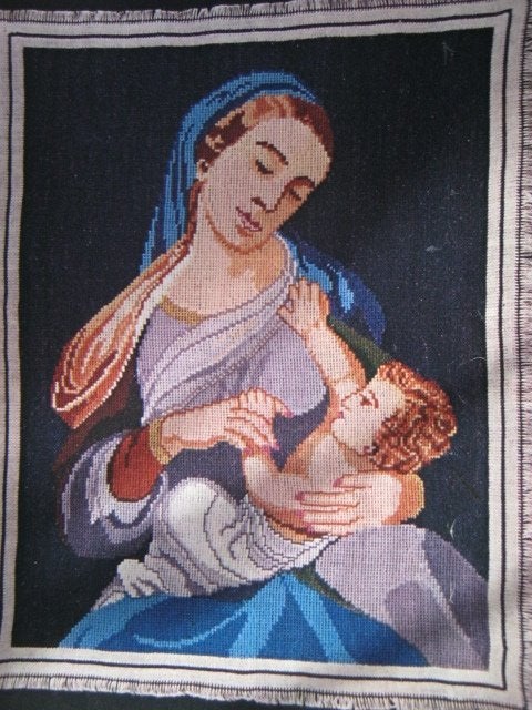 Borduurpatroon  Moeder Maria en kindje Jezus  nr 606 do, Verzenden, Nieuw, Handborduren, Patroon