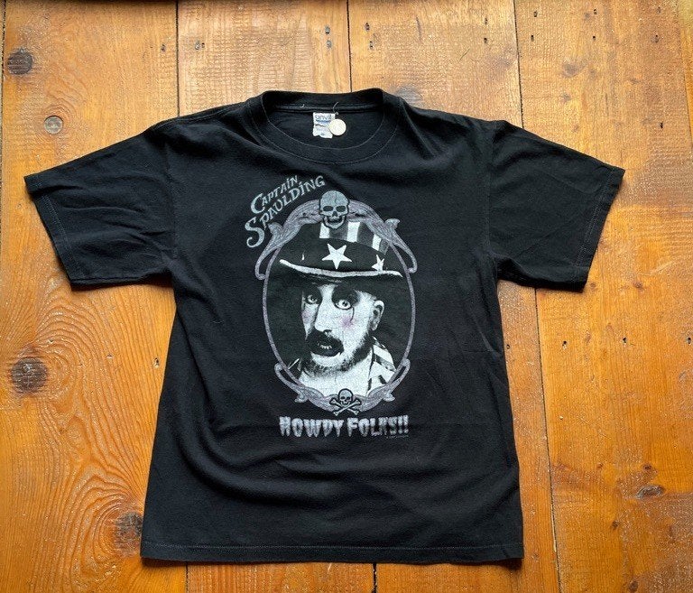 Captain Spaulding "Howdy Folks!!" T-Shirt - Maat M A-162, Kleding | Heren, Zwart, Onbekend, Anvil, Onbekend