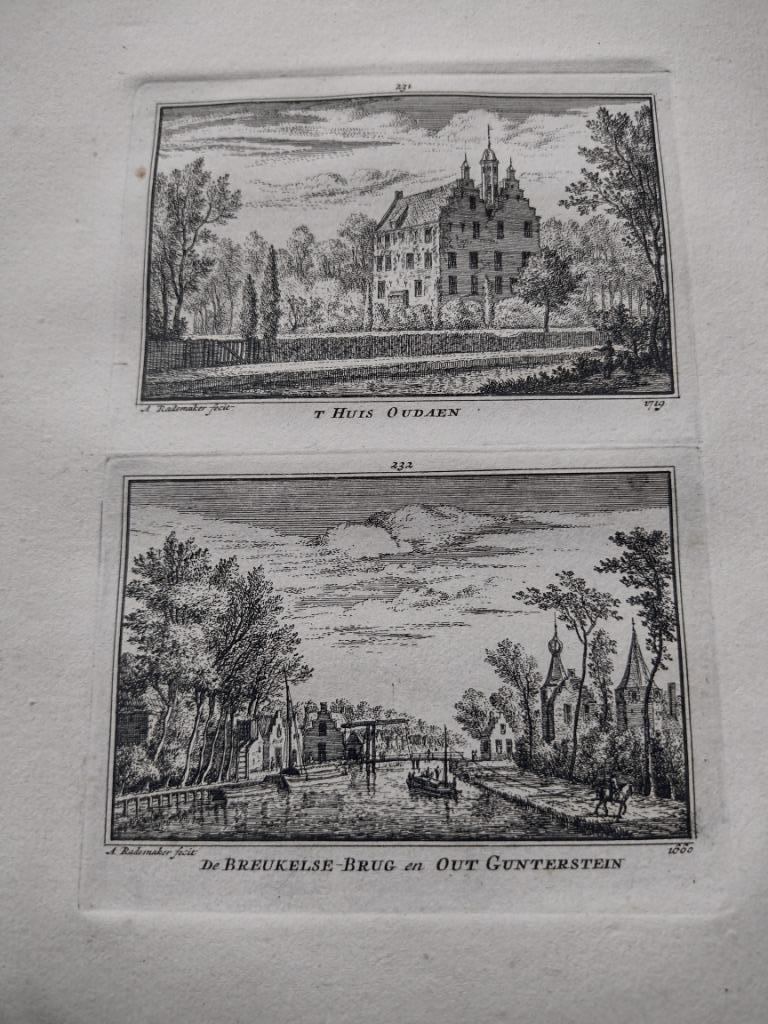 231/232 Breukelen Huis Oudaan en Gunterstein Gravure dl 3, Ophalen of Verzenden
