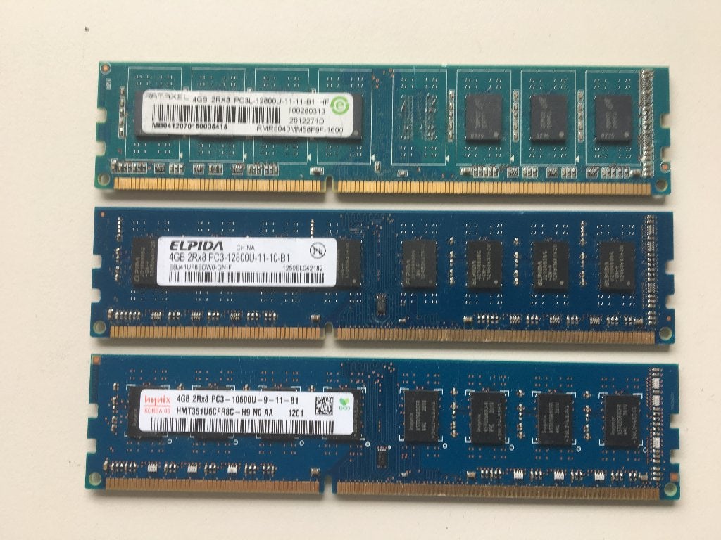 4GB DDR3 Samsung-Hynix-Ramaxel-Elpida-Micron voor Desktops, 1333-1600, DDR3, Ophalen of Verzenden, Zo goed als nieuw