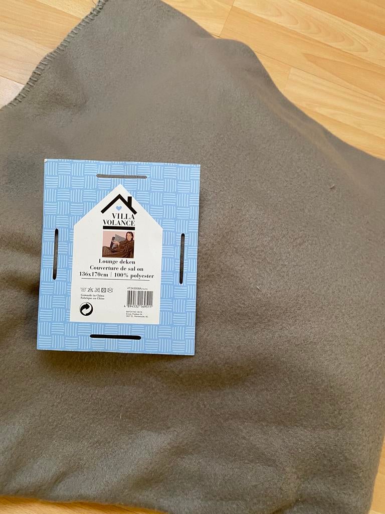 Nieuw lounge deken plaid beige knuffeldeken snug rug hoedie, Ophalen of Verzenden, Nieuw