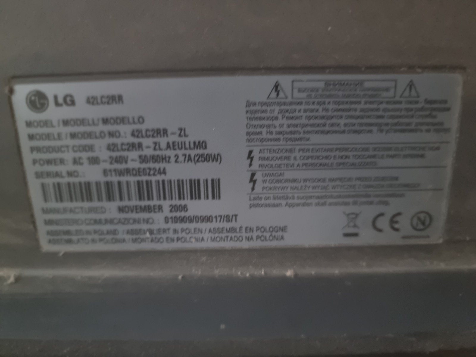 LG LED TV 120cm, Ophalen, Gebruikt, 50 Hz, 100 cm of meer