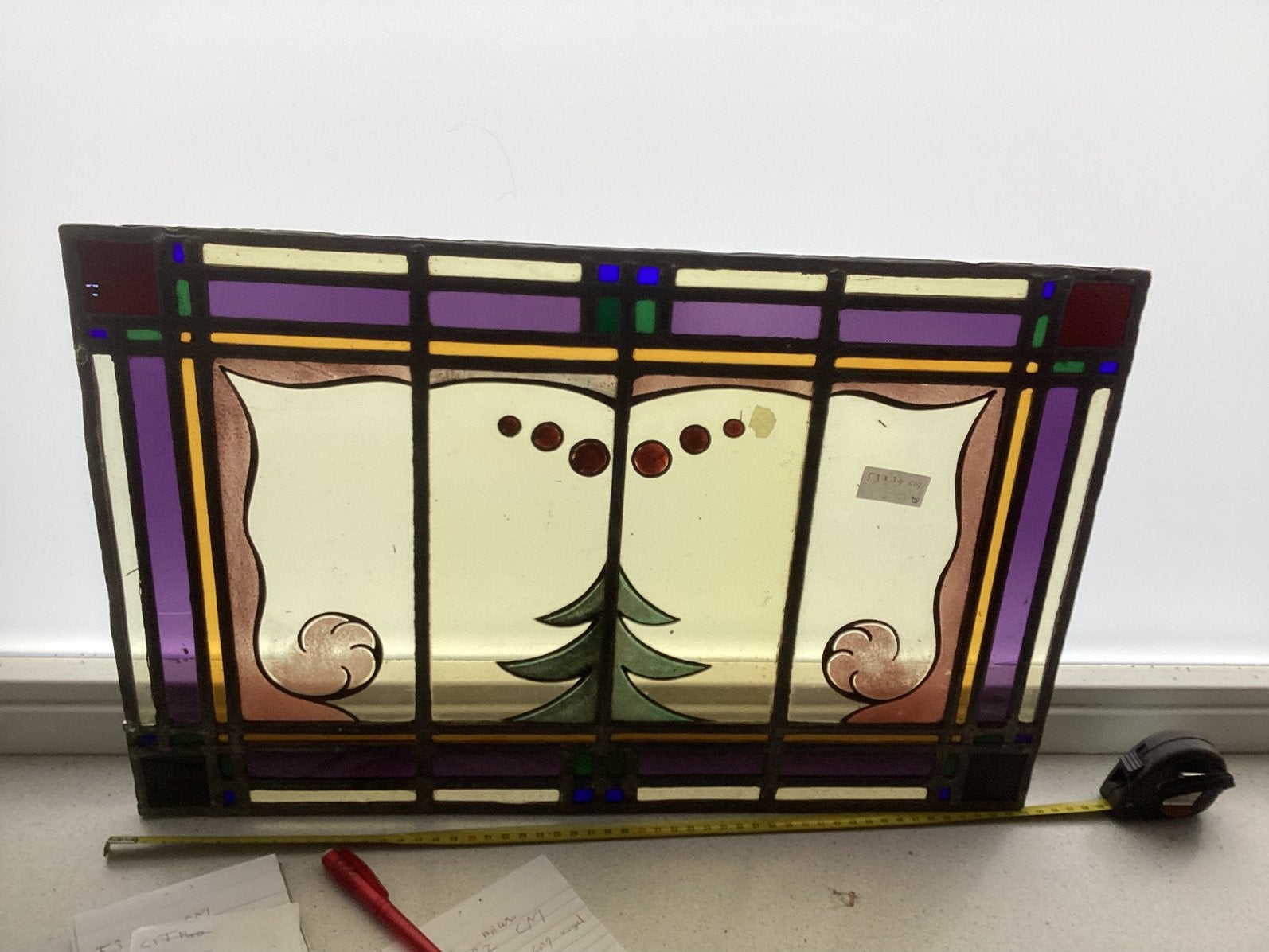 Te koop, voorzetraaampjes van glas en lood, Ophalen, 50 tot 100 cm, 25 tot 50 cm, Glas