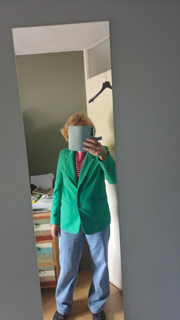 Geisha groene blazer mt 38, Ophalen of Verzenden, Zo goed als nieuw, Maat 38/40 (M), Groen