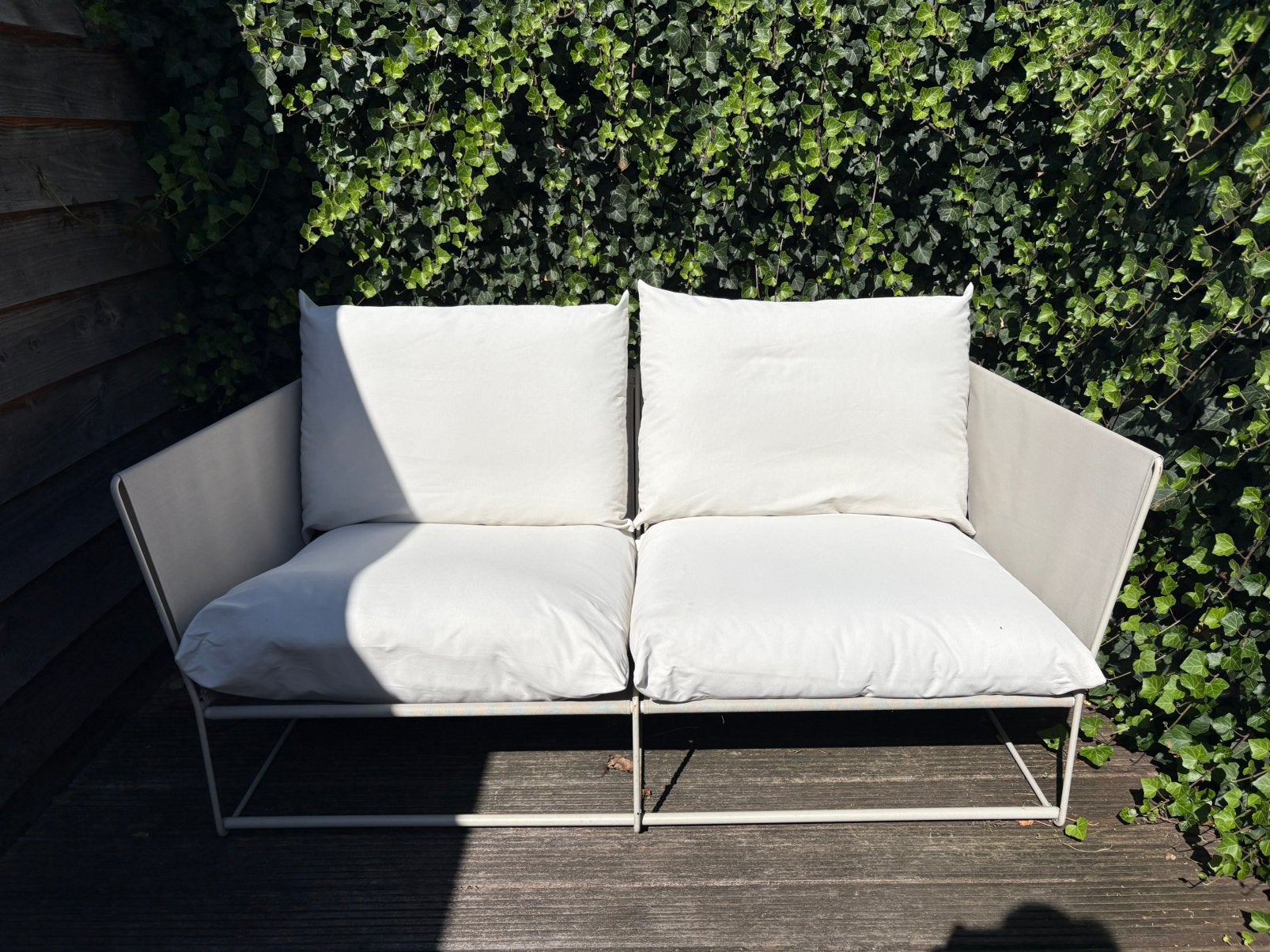 IKEA HAVSTEN 2-zits buitenbank – Beige, Ophalen, Zo goed als nieuw