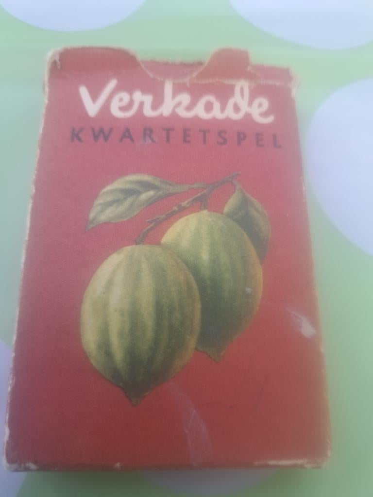 Verkade kwartet 1955, Verzamelen, Speelkaarten, Jokers en Kwartetten, Ophalen of Verzenden, Gebruikt, Kwartet(ten)