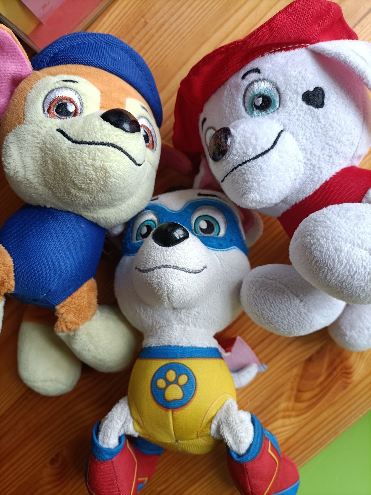 Paw Patrol Knuffels: Marshall, Apollo en Chase (18x15 cm), Gebruikt, Meerkleurig, Klein (minder dan 20 cm), Paw Patrol