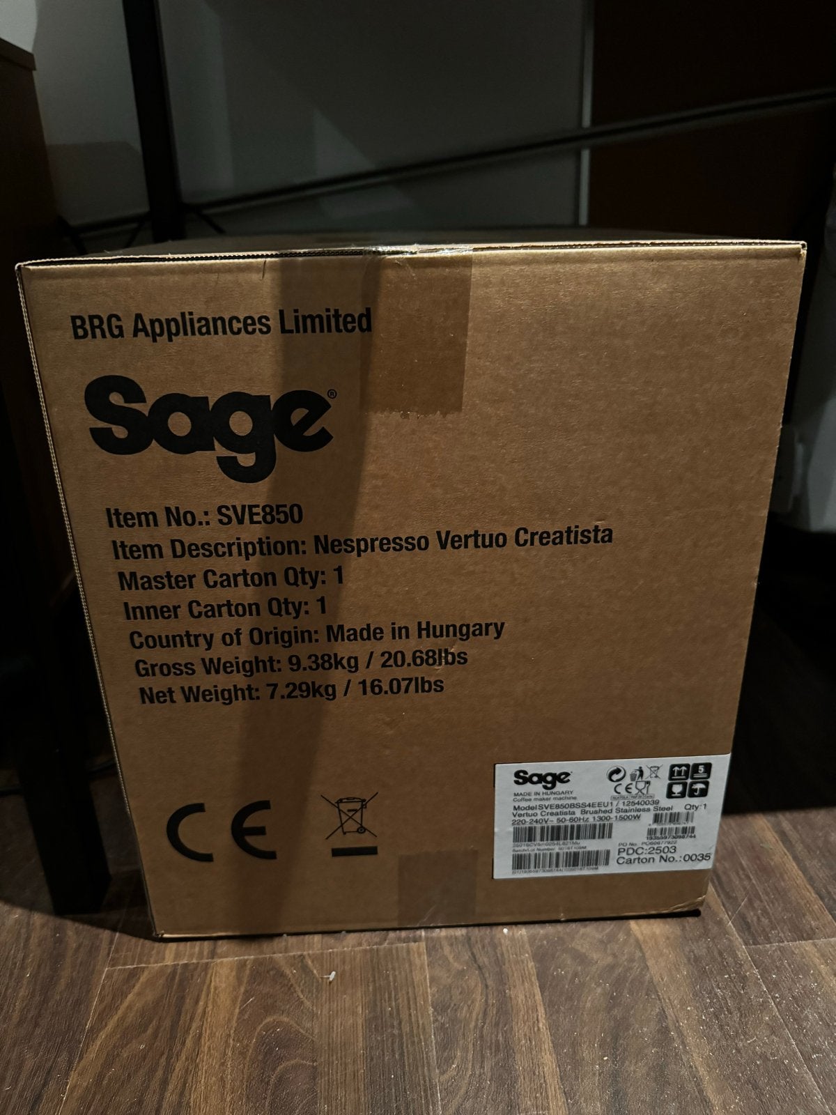 SAGE Nespresso Vertuo Creatista Koffiezetapparaat, Stoompijpje, Koffiepads en cups, Ophalen of Verzenden, Koffiemachine