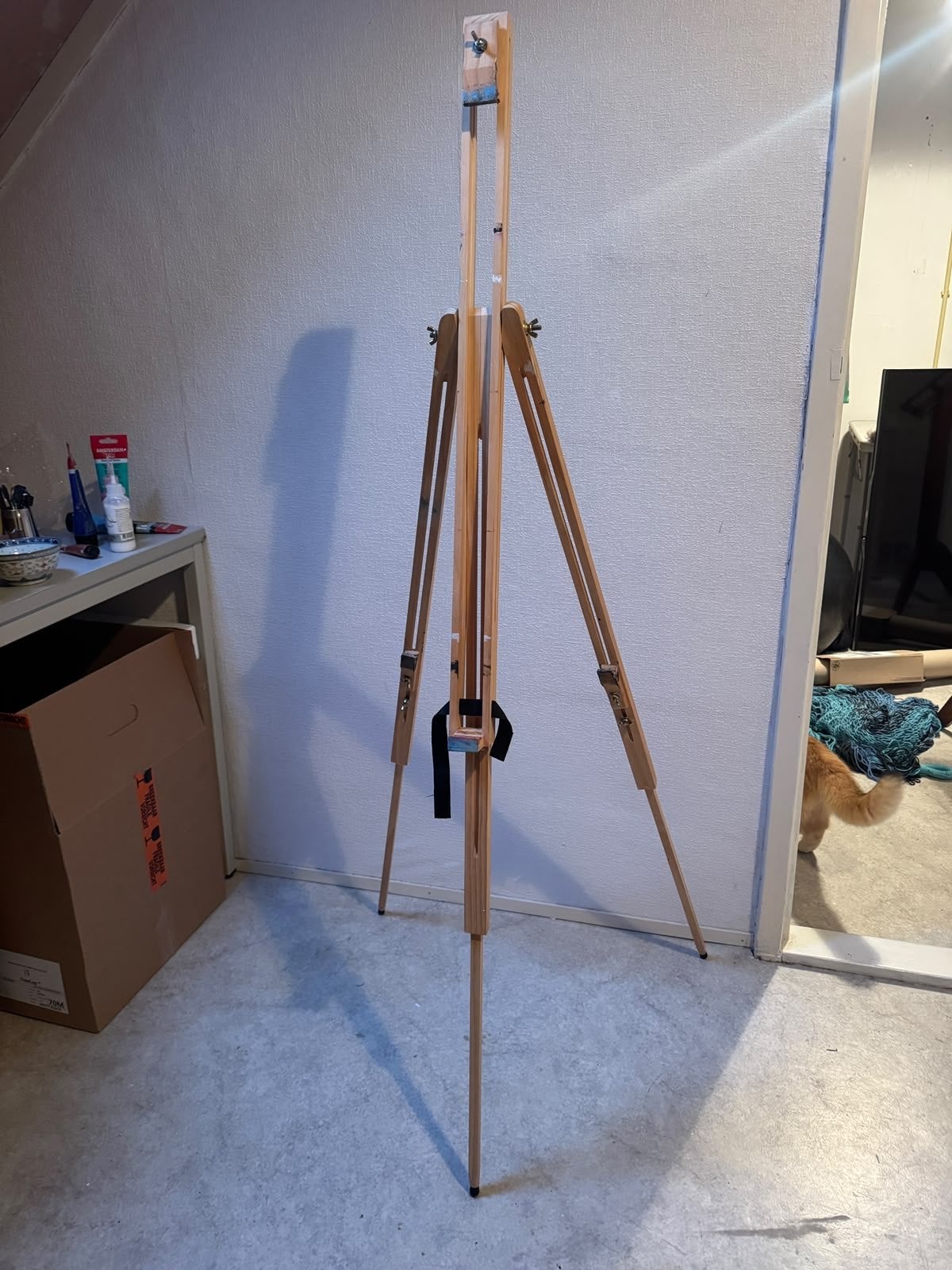 Houten schildersezel - handig voor buiten, Ophalen, Zo goed als nieuw, Ezel
