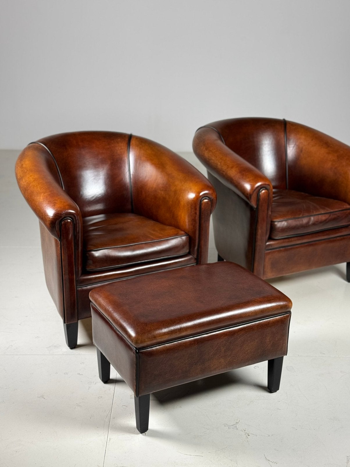 GEZOCHT! Schapenleren fauteuils en banken, Huis en Inrichting, Ophalen, Zo goed als nieuw, 75 tot 100 cm