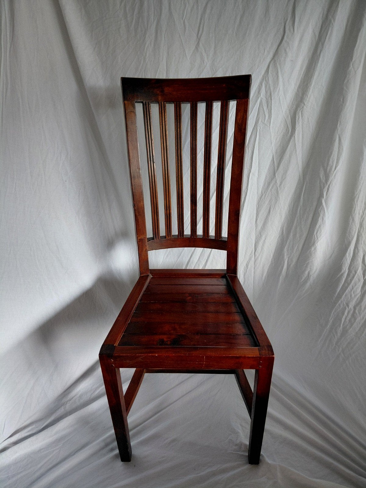 6 stevige koloniale stoelen, gratis!, Huis en Inrichting, Ophalen, Gebruikt, Bruin, Vijf, Zes of meer stoelen