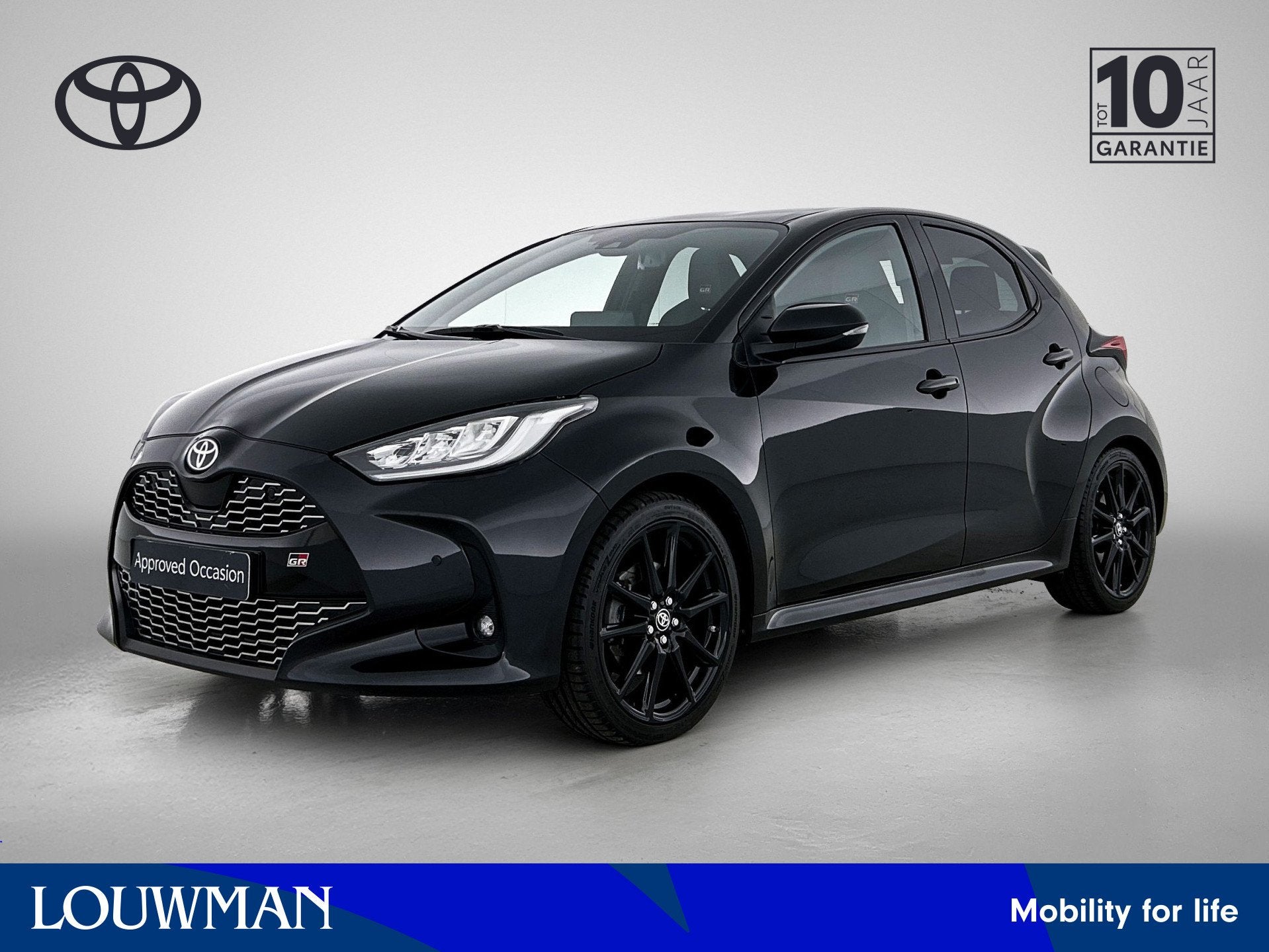 Toyota Yaris 1.5 Hybrid GR Sport + | BTW voertuig | Dealer o, 12 maanden, 450 kg, Gebruikt, Zwart