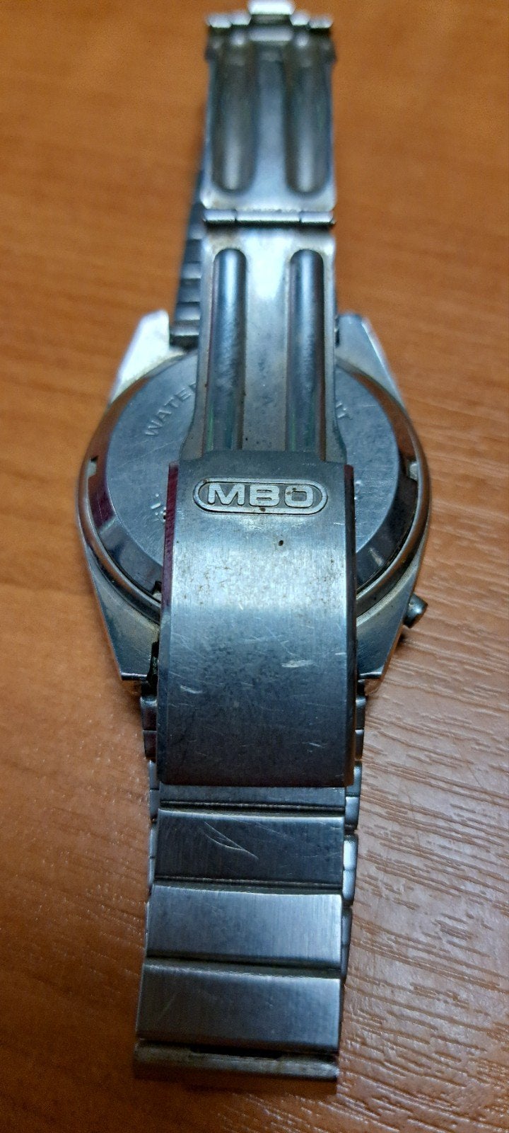 Vintage MBO quartz horloge jaren '70, Sieraden, Tassen en Uiterlijk, Horloges | Antiek, Overige merken, Staal, Met bandje, Polshorloge